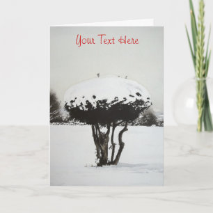 Cartes Pour Fêtes Annuelles paysage paysage de neige peinture pour noël