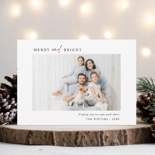 Cartes Pour Fêtes Annuelles Paysage photo simple et lumineux