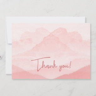 Cartes Pour Fêtes Annuelles Paysage romantique rose sérénité