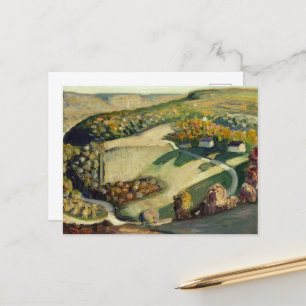 Cartes Pour Fêtes Annuelles Paysage rural par Grant Wood