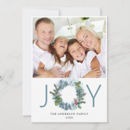 Cartes Pour Fêtes Annuelles Paysage Wreath Christmas Holly Berry Salutation