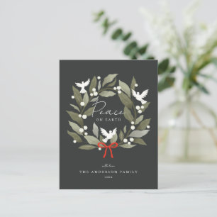 Cartes Pour Fêtes Annuelles Peace Doses et bow Joyeux Noël