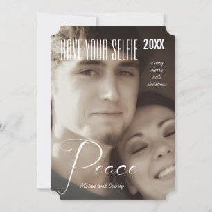 Cartes Pour Fêtes Annuelles Peace Holiday Ayez Votre Selfie et Très Joyeux