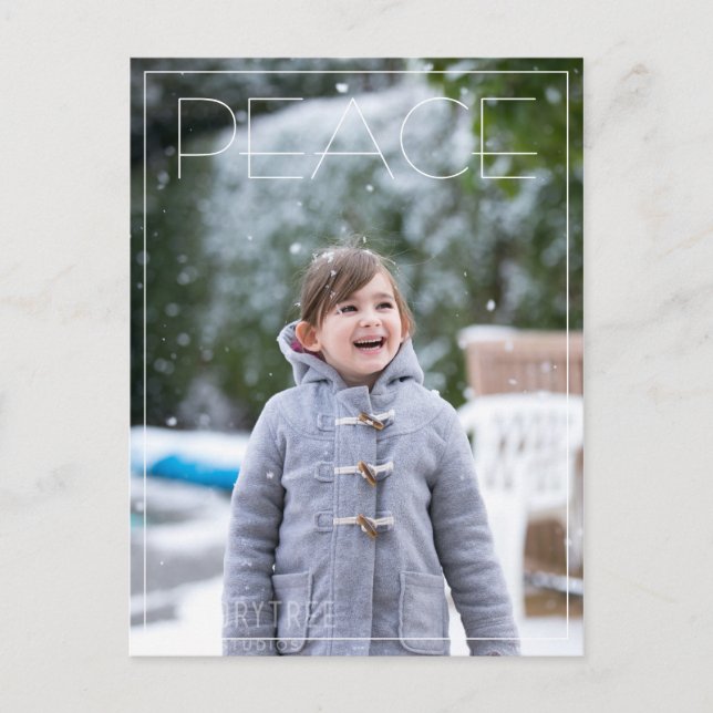 Cartes Pour Fêtes Annuelles Peace Holiday Photo Simple Christmas Card (Devant)