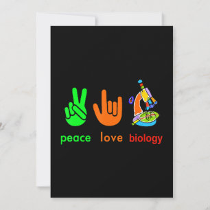 Cartes Pour Fêtes Annuelles Peace Love Biologie Microscope Peintre Science Thé