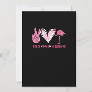 Cartes Pour Fêtes Annuelles Peace Love Flamingo   Flamingo Lover