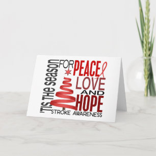 Cartes Pour Fêtes Annuelles Peace Love Hope Christmas Holiday Stroke