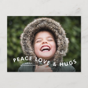 Cartes Pour Fêtes Annuelles Peace Love Hugs Curvy Photo