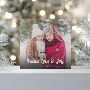 Cartes Pour Fêtes Annuelles Peace Love Jove Family Christmas Holiday Card