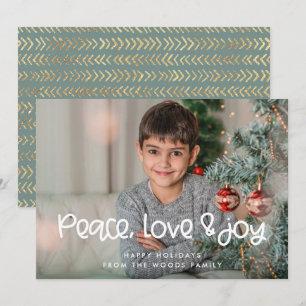 Cartes Pour Fêtes Annuelles Peace Love Joy Cute Christmas Photo