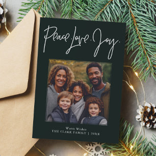 Cartes Pour Fêtes Annuelles "Peace Love Joy" Photo