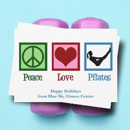 Cartes Pour Fêtes Annuelles Peace Love Pilates Cute Custom Christmas