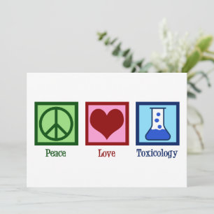 Cartes Pour Fêtes Annuelles Peace Love Toxicology Cute Toxicologist