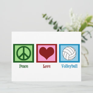 Cartes Pour Fêtes Annuelles Peace Love Volley