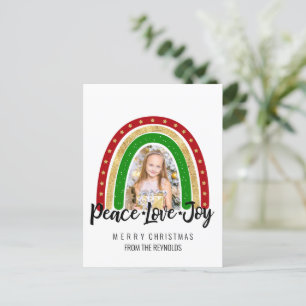 Cartes Pour Fêtes Annuelles Peace Loy Joyeux Noël Rainbow Photo
