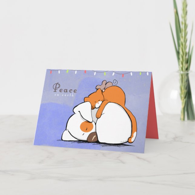 Cartes Pour Fêtes Annuelles Peace on Earth Patch (Devant)