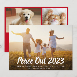 Cartes Pour Fêtes Annuelles Peace Out 2020 Photos de Christmas New Year