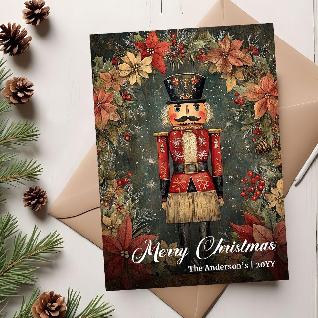 Cartes Pour Fêtes Annuelles Peaceful old fashioned Christmas nutcracker (Peaceful old fashioned Christmas nutcracker Holiday Card)