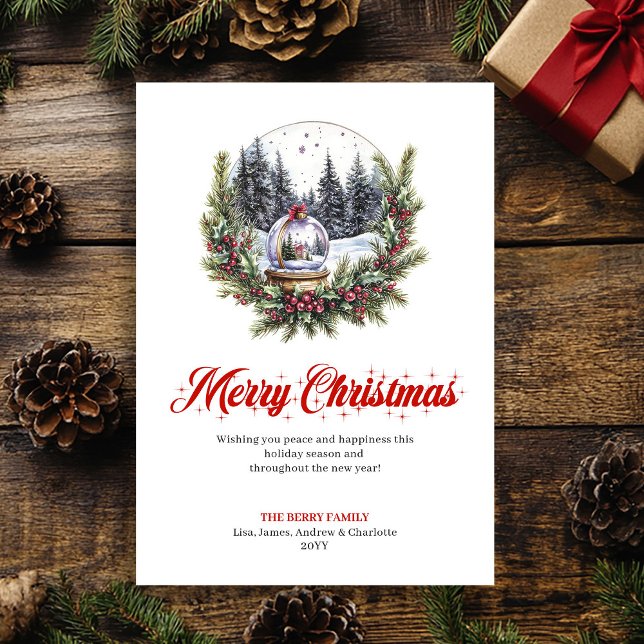 Cartes Pour Fêtes Annuelles Peaceful Winter Scene Artistic Greeting Card (Peaceful Winter Scene Artistic Greeting Card)