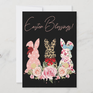 Cartes Pour Fêtes Annuelles Peach Peach Pâques Lapin Aquarelle Peinture Ho