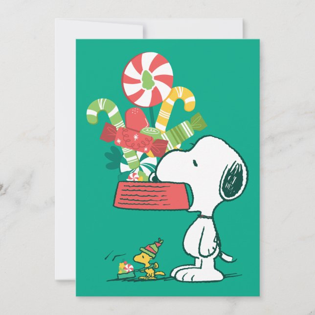 Cartes Pour Fêtes Annuelles Peanuts | Plus on est de fous, plus on rit (Devant)