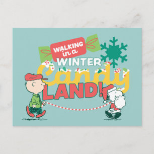 Cartes Pour Fêtes Annuelles Peanuts Promenade dans un pays des merveilles hi
