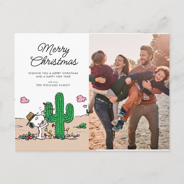 Cartes Pour Fêtes Annuelles Peanuts | Spike décore pour Noël (Devant)