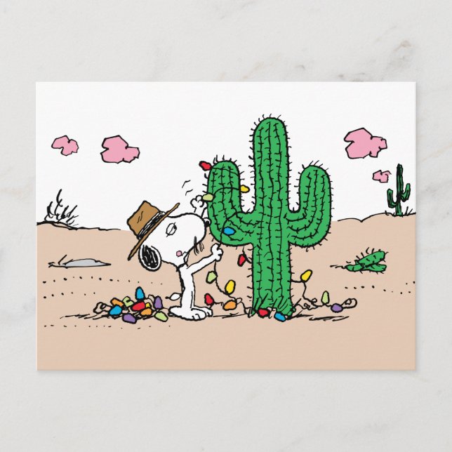 Cartes Pour Fêtes Annuelles Peanuts | Spike décore pour Noël (Devant)