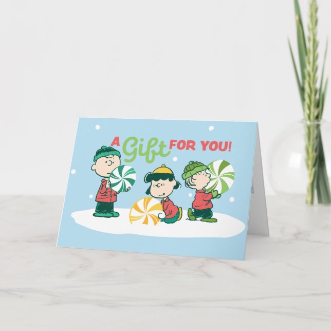 Cartes Pour Fêtes Annuelles Peanuts | Un Cadeau Pour Vous (Devant)
