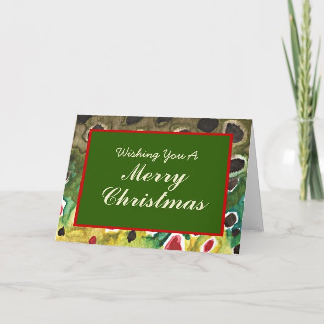 Cartes Pour Fêtes Annuelles Peau de la truite Brown Pêche Noël (Devant)