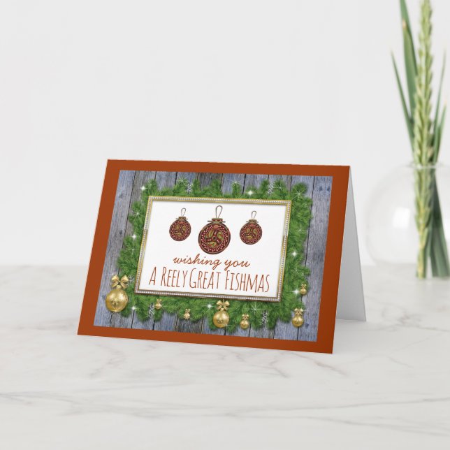 Cartes Pour Fêtes Annuelles Pêche à la mouche - anguille pour pêcheurs pêcheur (Devant)