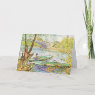 Cartes Pour Fêtes Annuelles Pêche au printemps par Vincent van Gogh, Noël