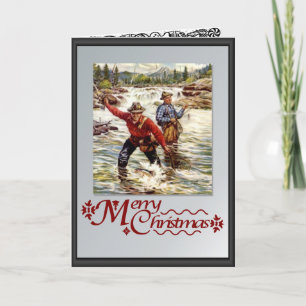 Cartes Pour Fêtes Annuelles Pêche dans la rivière