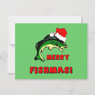 Cartes Pour Fêtes Annuelles Pêche de Noël amusante