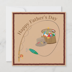 Cartes Pour Fêtes Annuelles Pêche Tacker Happy Fête des pères