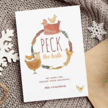 Peck Halls Drôle Noël de poulet