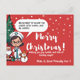Cartes Pour Fêtes Annuelles Pédiatre Joyeux vœu de Noël pour les enfants