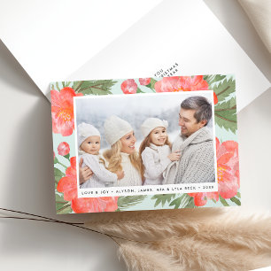 Cartes Pour Fêtes Annuelles Peine d'hiver Photo de vacances repliée