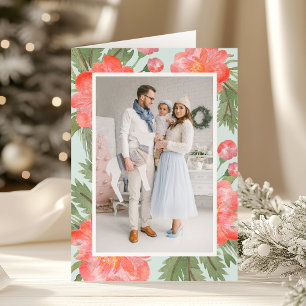 Cartes Pour Fêtes Annuelles Peine d'hiver   Photo de vacances repliée