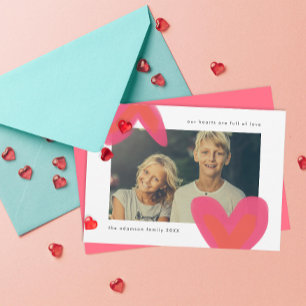 Cartes Pour Fêtes Annuelles Peint Coeurs audacieux Valentine Photo de Fête