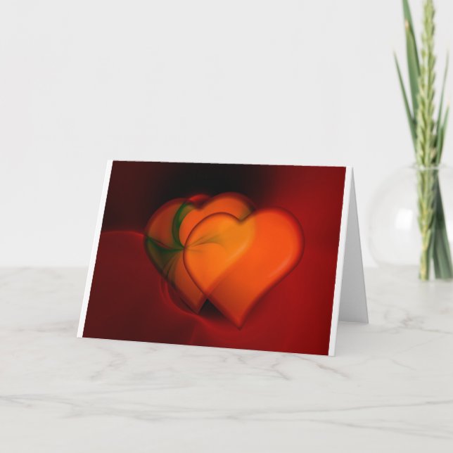 Cartes Pour Fêtes Annuelles Peinture cardiaque (Devant)