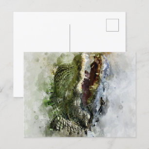 Cartes Pour Fêtes Annuelles Peinture d'alligator en Floride