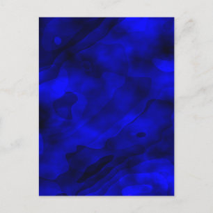 Cartes Pour Fêtes Annuelles Peinture d'aquarelle bleue Abstraite