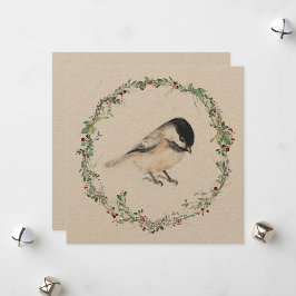 Cartes Pour Fêtes Annuelles Peinture d'aquarelle de poulet minuscule de vacanc