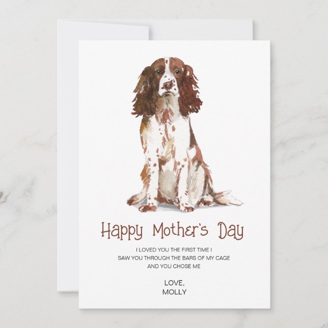 Cartes Pour Fêtes Annuelles Peinture de chien fête des mères (Devant)
