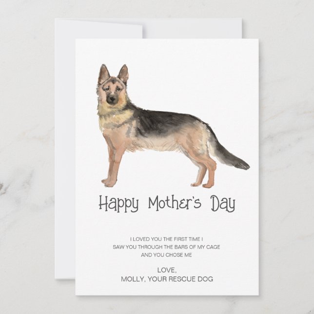 Cartes Pour Fêtes Annuelles Peinture de chien fête des mères (Devant)