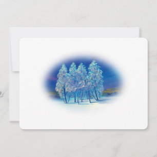 Cartes Pour Fêtes Annuelles Peinture de neige sur les sapins de Noël