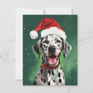Cartes Pour Fêtes Annuelles Peinture de Noël dalmate