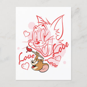 Cartes Pour Fêtes Annuelles Peinture de Tom & Jerry pour la Saint-Valentin