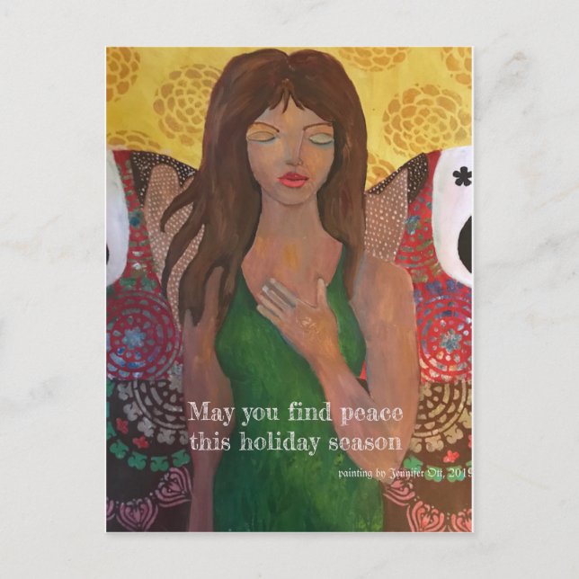 Cartes Pour Fêtes Annuelles Peinture de vacances pour la paix (Devant)
